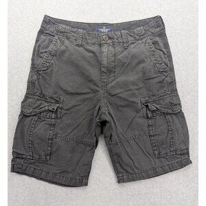 American Eagle Shorts Mens 32 Gray Cargo Ripstop Longboard Cotton Outdoor